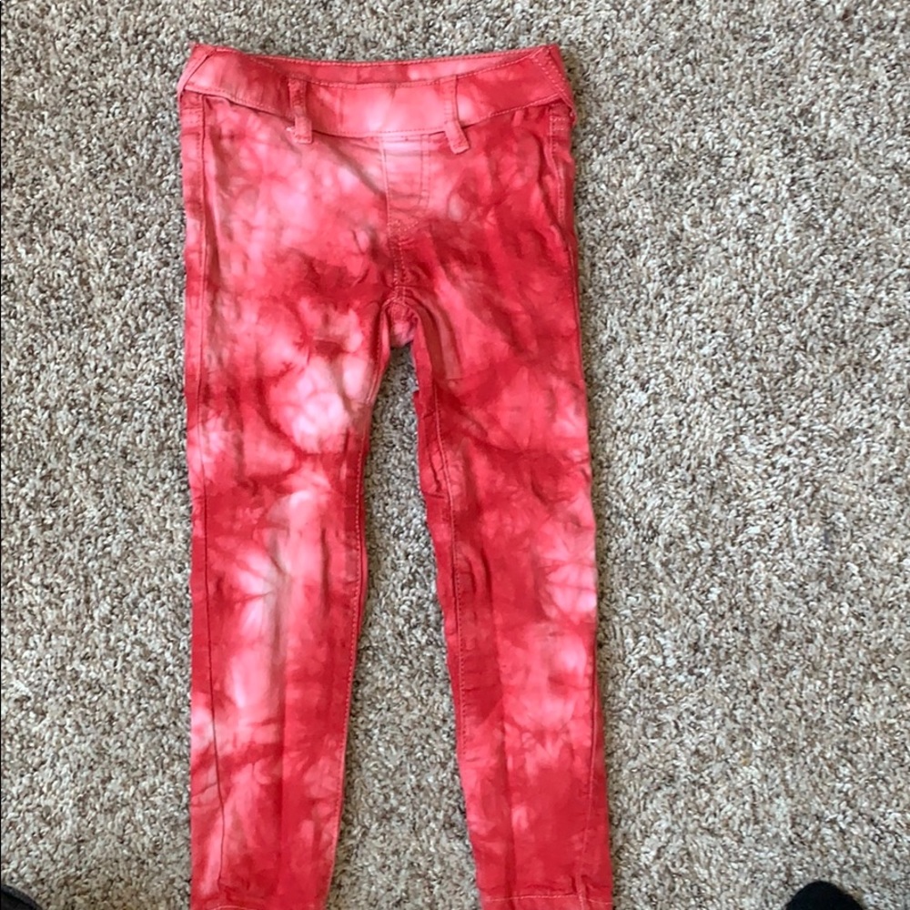 True religion red tie dye jeggings
